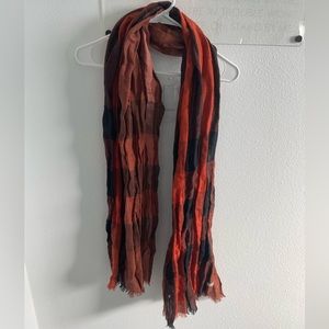 Orange Plaid Burberry Scarf